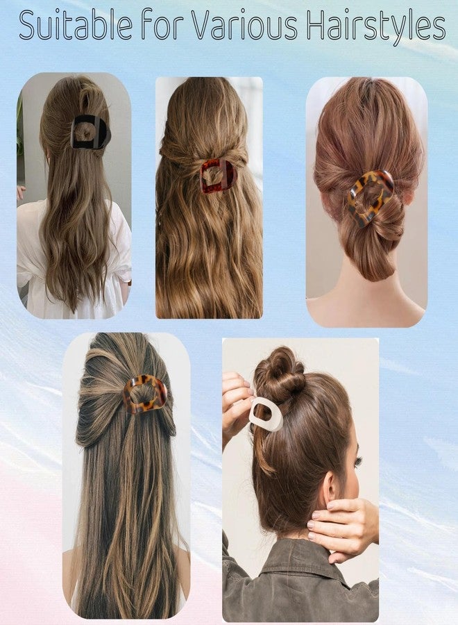 AITELEI 6PCS Flat Hair Clips for Women, French Design Flat Hair Claws, Secure Hold Inner Teeth Hair Claw Clips, Strong Hold No Slip Hair Barrettes For Lying Down Holiday Christmas Gifts - Image 4